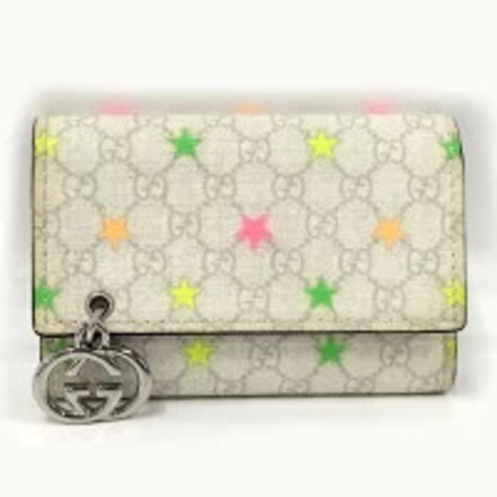 Gucci Case Wallet GG Supreme Star White